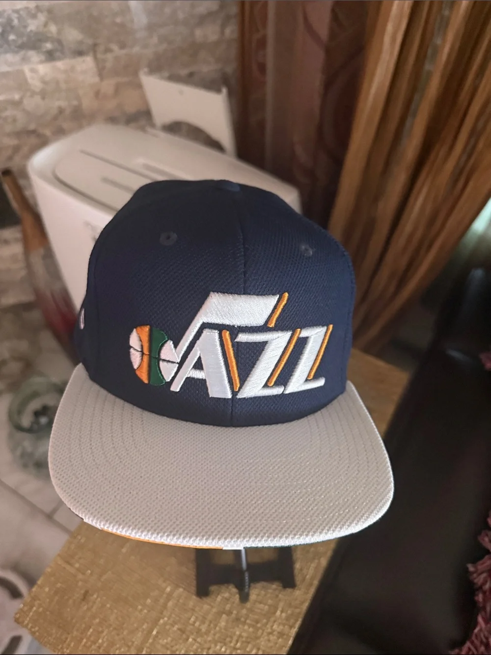adidas Navy and Gray Utah Jazz Fitted Hat